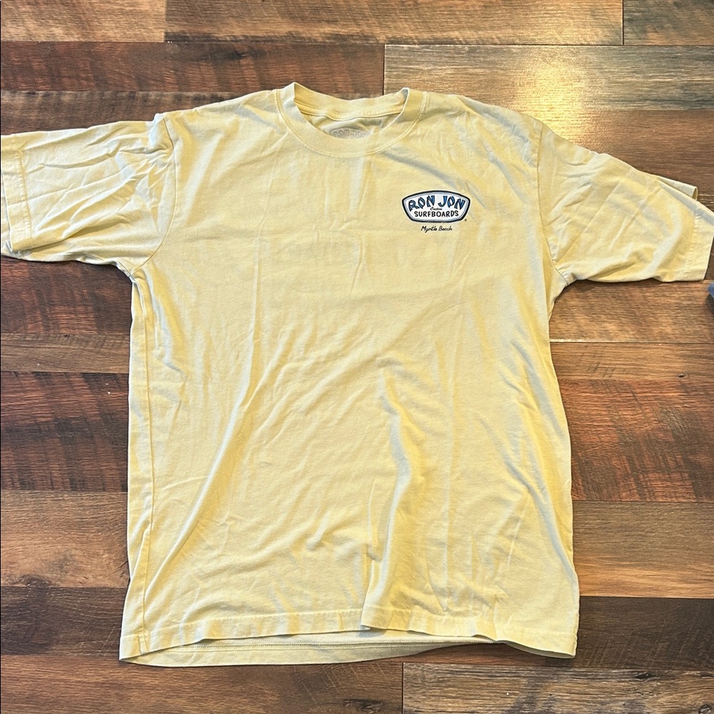 Men’s L Ron Jon Myrtle Beach Light Yellow Short Sleeve Tee